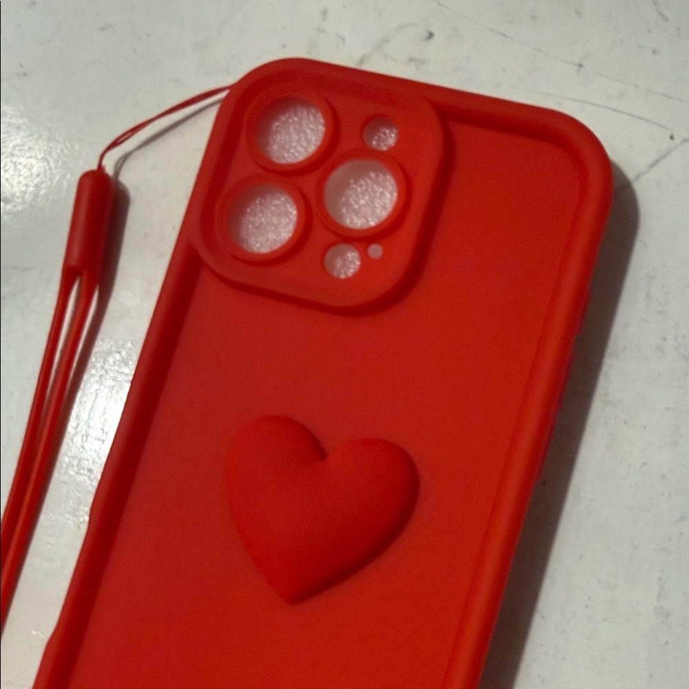 Red Heart Phone Case - Picture 2 of 3